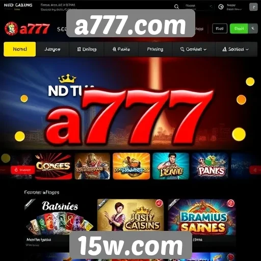 interface do usuário do site a777.com